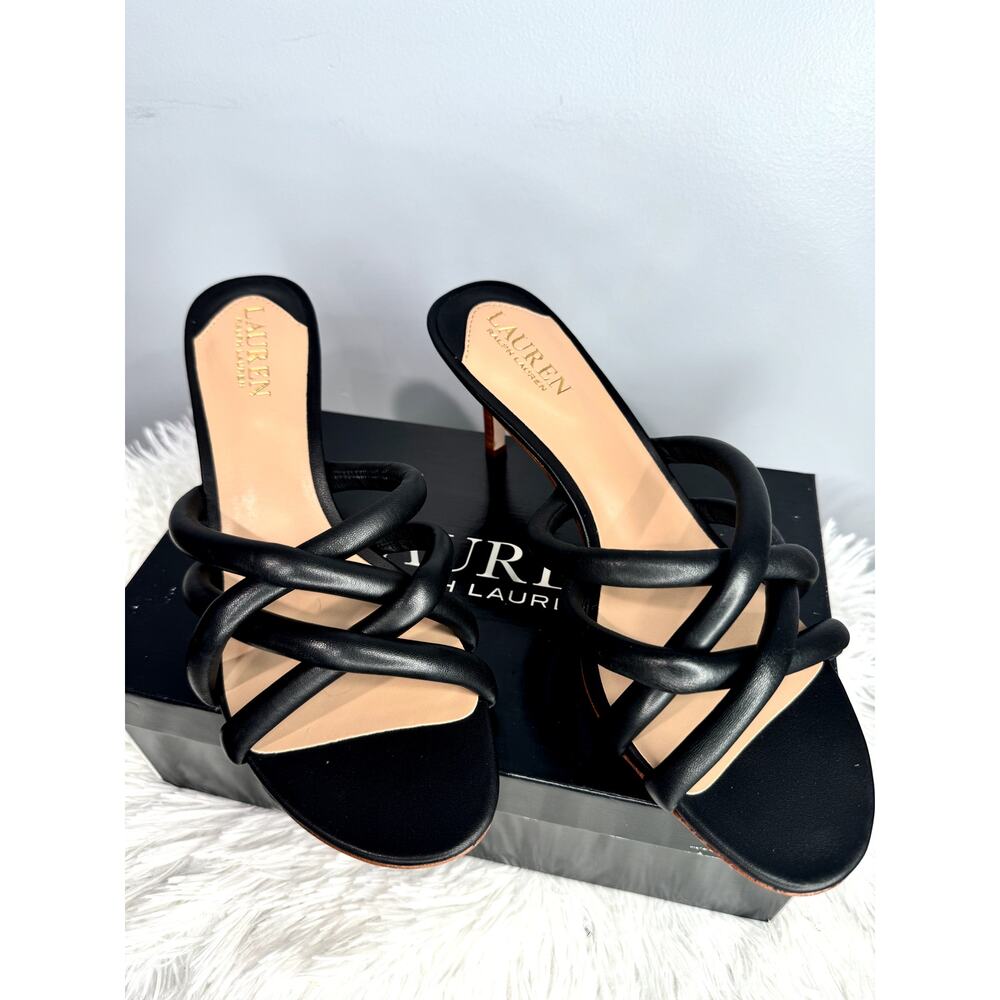 LAUREN RALPH LAUREN Liliana Sandals Black Size 9.5 NEW - Picture 5 of 9